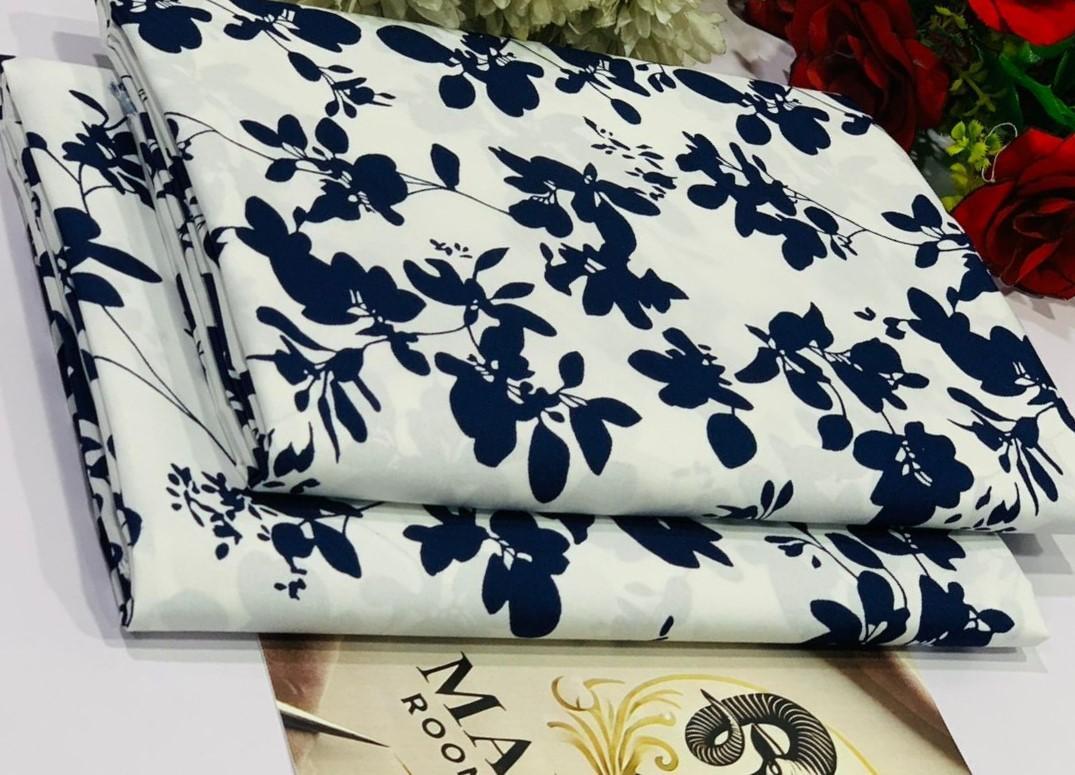 2 Pcs Women's Unstitched Printed Suit