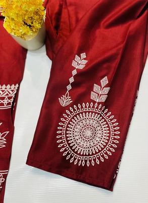 2 Pcs Women Stitched Linen Printed Suit