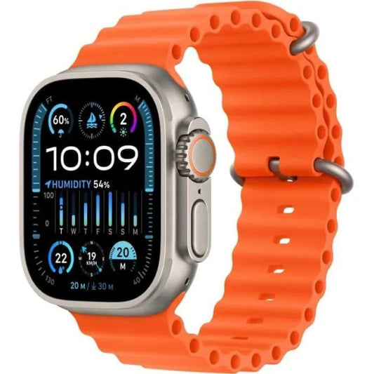 Digital Smart Watch Display Square Case with Textured Strap