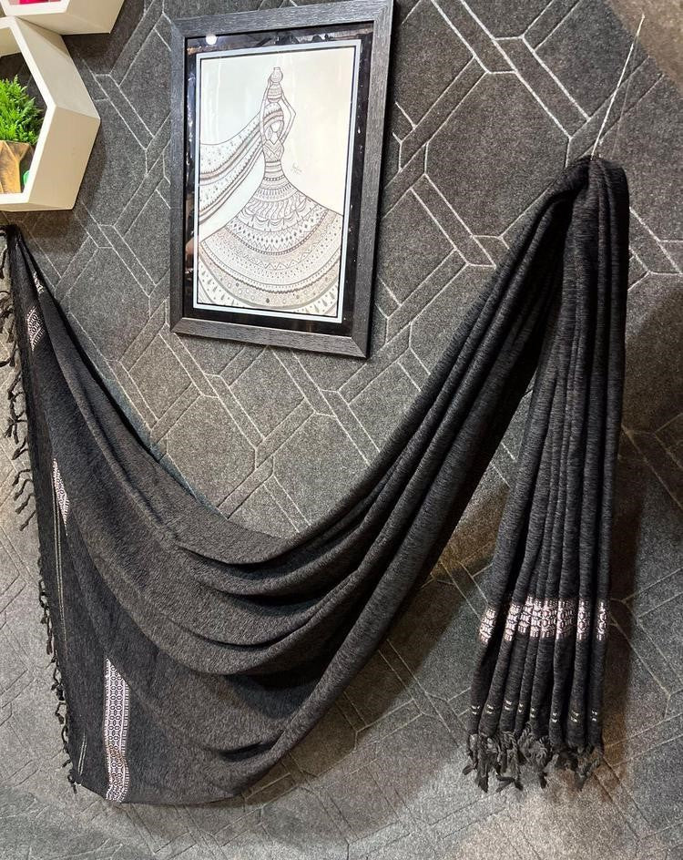 1 Pc Men's Velvet Woolen Plain Shawl
