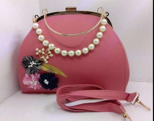 Women's Embroidered Top Handle Handbag