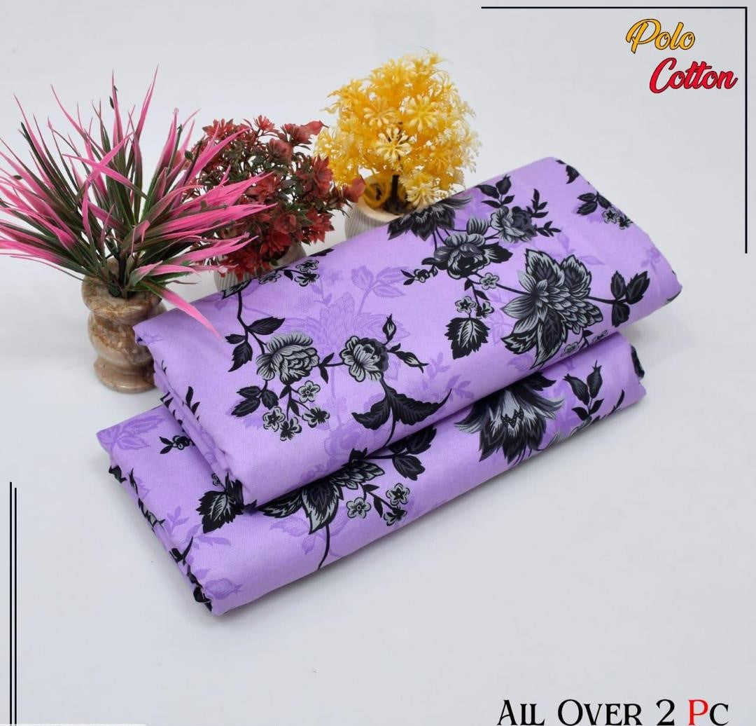 2 Pcs Women's Unstitched Printed Suit