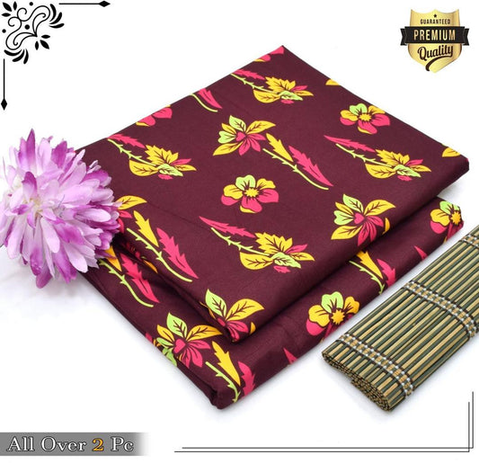 2 Pcs Women's Unstitched Printed Suit