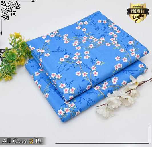 2 Pcs Women's Unstitched Printed Suit