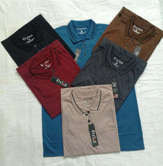 Men's Cotton Polo Shirt Classic Collar Style