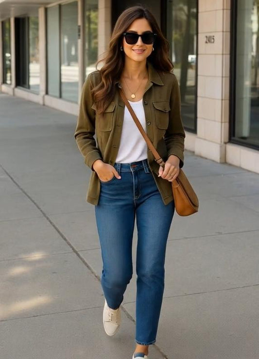 High-Waisted Blue Skinny Jeans – Sleek, Stretchy & Effortless